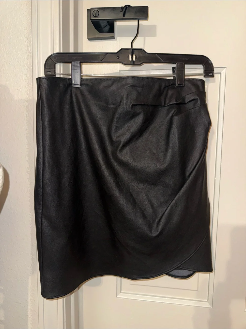 Abercrombie Vegan Leather Ruched Mini Skirt